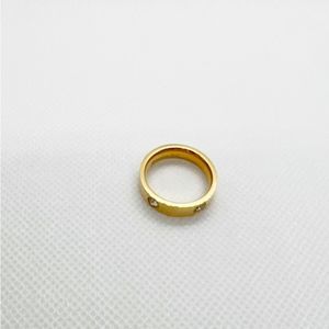 Gold stainless steel Diamond band